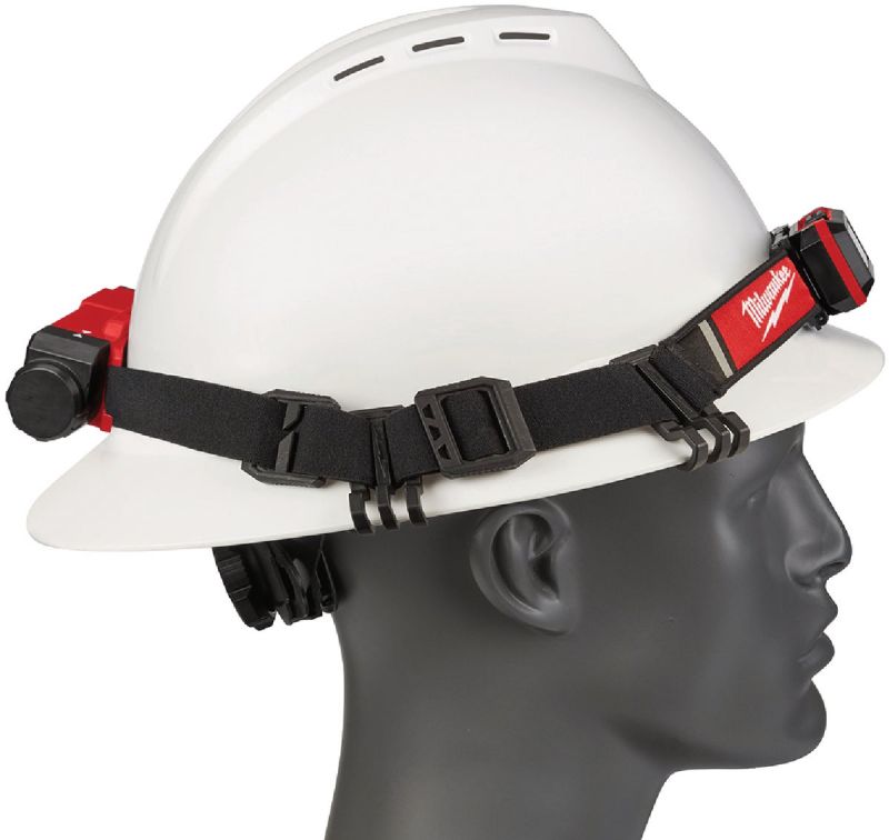 Milwaukee Headlamp LED USB Rechargeable Hard Hat Dust Resistant Black 475 Lumen